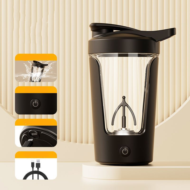 400ML 14oz Electric Protein Powder Mixing Cup Automatic Shaker Mixer Shake Bottle Milk Coffee Blender Kettle Fro Gym 1200mAh - Imagen 2