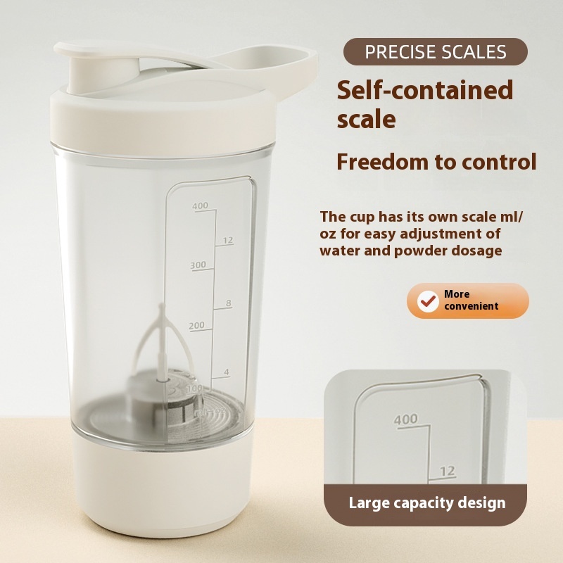 400ML 14oz Electric Protein Powder Mixing Cup Automatic Shaker Mixer Shake Bottle Milk Coffee Blender Kettle Fro Gym 1200mAh - Imagen 4