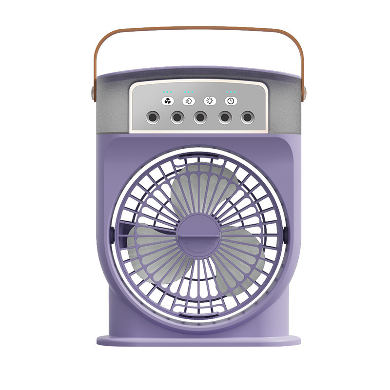 Portable USB Air Conditioner Cooling Fan With 5 Sprays 7 Color Light 600ML Water Tank Spray Mist Air Cooler Humidifiers - Imagen 4